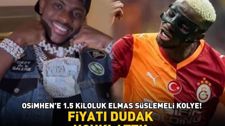 Galatasarayın yıldızı Victor Osimhene 1.5 kiloluk elmas süslemeli kolye FİYATI DUDAK UÇUKLATTI