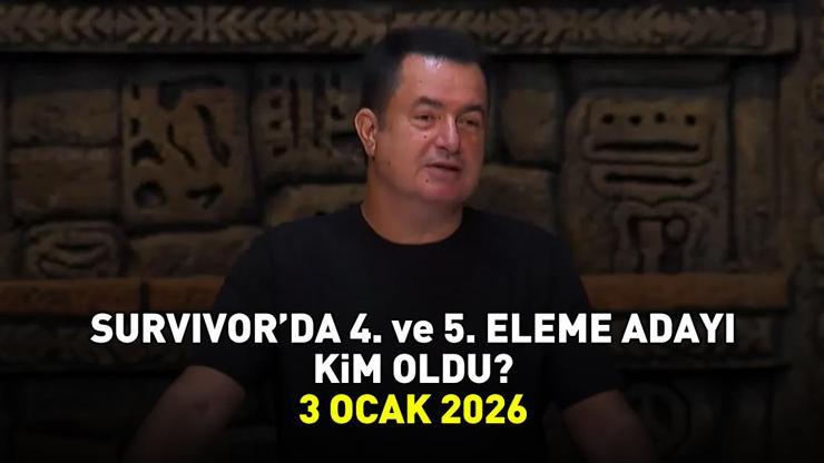 SURVIVOR 4. VE 5. ELEME ADAYI 3 OCAK 2026 | Survivor'da eleme adayı kim oldu, dokunulmazlık oyununu hangi takım kazandı?