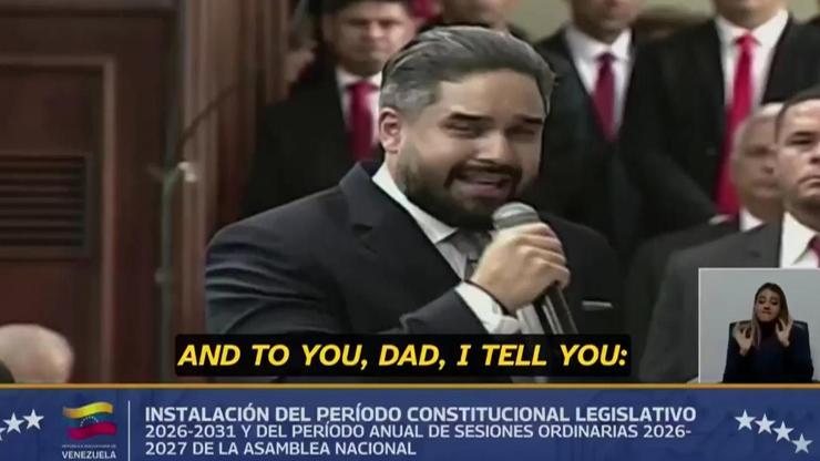 Maduronun oğlu hüngür hüngür ağlayarak haykırdı: “Yakında burada, Venezuela’da birbirimize sarılacağız