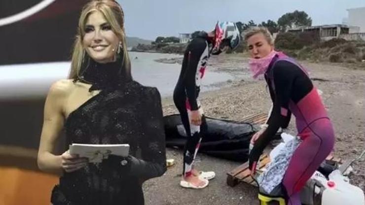 Çağla Şıkel’den Kış Ortasında Cesur Hamle Oğluyla Sörf Yaptı