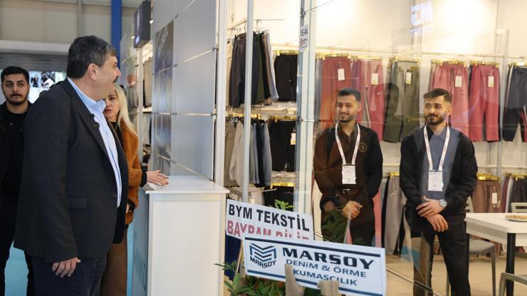 Başkan Yıldız, tekstil fuarında sektör paydaşlarıyla görüştü