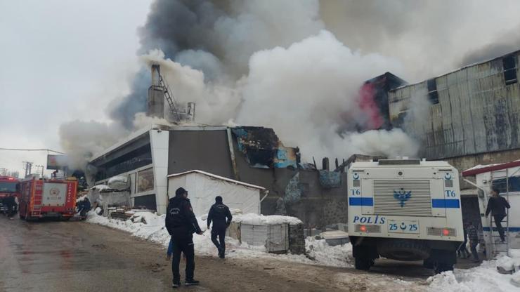 Erzurum Sanayi Sitesi’nde yangın