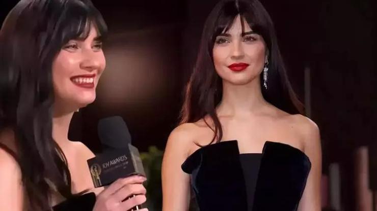 Tuba Büyüküstün Joy Awards’ta sunucuya verdiği cevapla gündem oldu