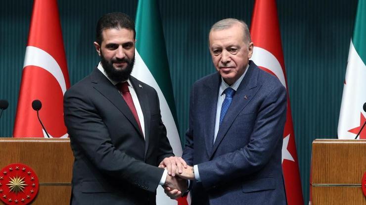  Cumhurbaşkanı Erdoğan, Şara ile görüştü