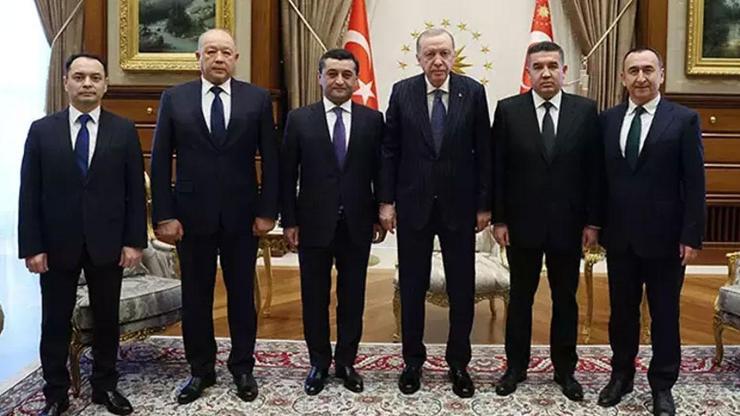 Cumhurbaşkanı Erdoğan, Özbekistanlı bakanlar ve güvenlik yetkililerini kabul etti
