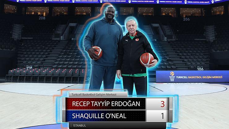  Şutlar Erdoğan’dan, alkışlar Shaq’tan