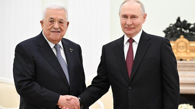 Filistin Devlet Başkanı Abbas, Moskova'da Putin ile görüştü