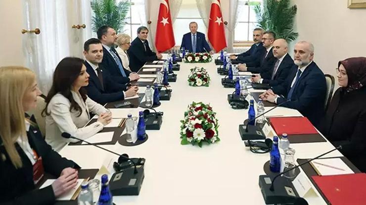 Cumhurbaşkanı Erdoğan, Balkan Barış Platformu temsilcisi ülkelerin bakanlarını kabul etti