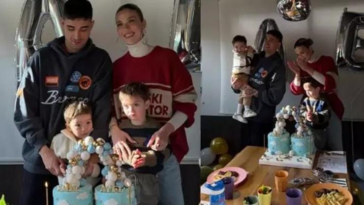 İdo Tatlıses ve Yasemin Şefkatlinin İkizleri 2 Yaşında Doğum Günü Partisinden Neşeli Kareler