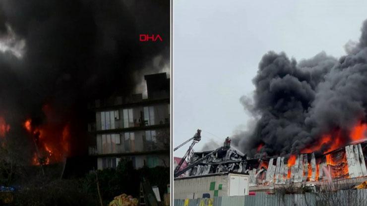 SON DAKİKA... İstanbul Ataşehir'de 4 katlı iş yerinde yangın