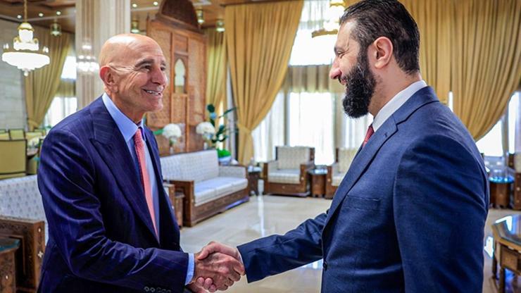 Suriye Cumhurbaşkanı Şara, ABD'nin Suriye Özel Temsilcisi Barrack'ı kabul etti