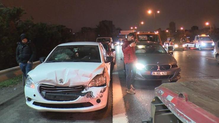  8 araç birbirine girdi!