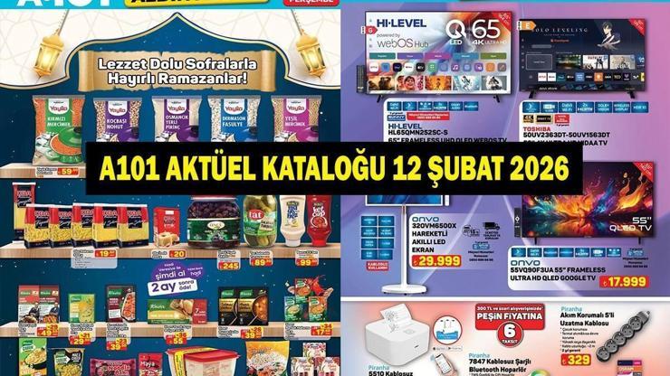 A101 AKTÜEL KATALOĞU 12 ŞUBAT 2026: Bu Hafta Neler İndirimde Beyaz Eşyadan Elektrikli Motosiklete, Mutfak İhtiyaçlarından Masa ve Koltuk Takımına A101 Hayırlı Ramazanlar Aldın Aldın Kataloğu 12 Şubat 2026