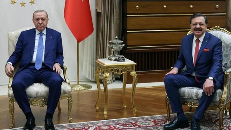 Cumhurbaşkanı Erdoğan TOBB Başkanı Hisarcıklıoğlu'nu kabul etti