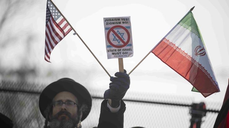 Netanyahu ziyaretine Beyaz Saray önünde protesto