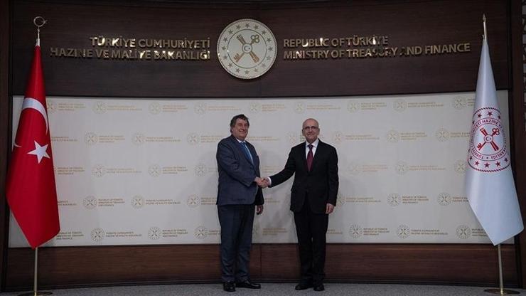 Bakan Şimşek, Avrupa Konseyi Kalkınma Bankası Başkanı Monticelli ile bir araya geldi