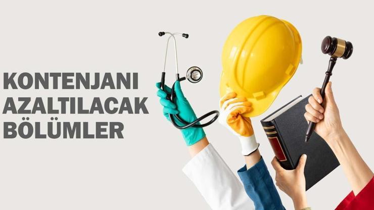 KONTENJANI AZALTILACAK BÖLÜMLER| O bölümlerdeki kontenjanların azaltılmasına devam edilecek