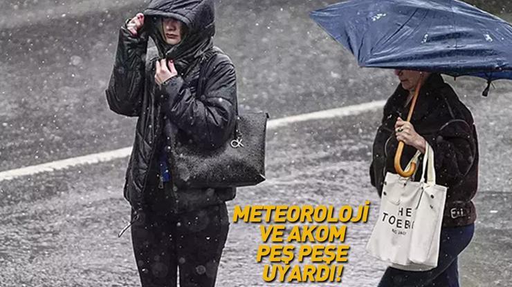 Dikkat Meteoroloji haritayı güncelledi AKOM saat verdi: İstanbulda kar sürprizi