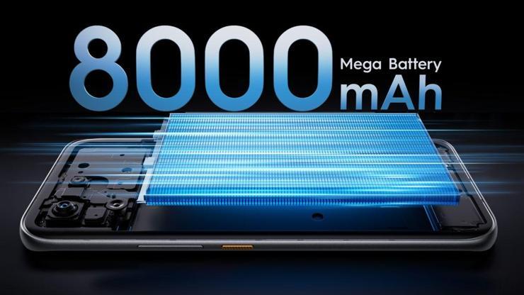 8000mAh mega bataryası ile dikkat çekiyor