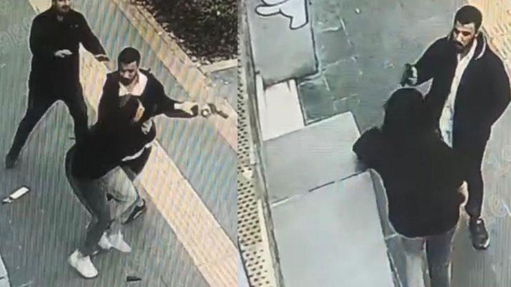 Görüntüler Diyarbakırdan Eski eşiyle konuşurken bir anda silah çekti: Tabanca tutukluk yaptı