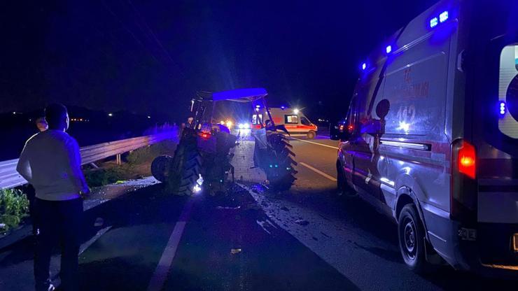 Traktör ikiye bölündü! Traktör ikiye bölündü!