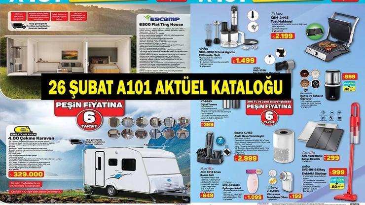 26 Şubat A101 Aktüel Kataloğu Yayında A101 Bu Hafta Ne Getiriyor Tiny House, Motosiklet, TV ve Mutfak Ürünlerinde Büyük Kampanya 26 Şubat Perşembe Aldın Aldın İndirimi Yine Dolu Dolu