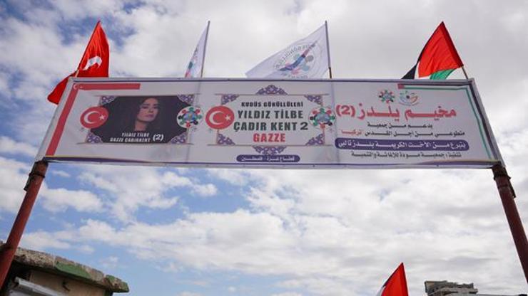 Gazzeden Yıldız Tilbeye teşekkür 2. çadır kenti açıldı