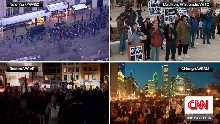 ABD'de 'savaşa hayır' protestoları