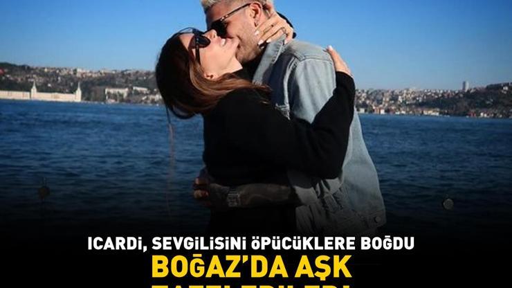 Galatasarayın yıldızı Mauro Icardi ile China Suarez, Boğazda aşk tazeledi Sevgilisini öpücüklere boğdu