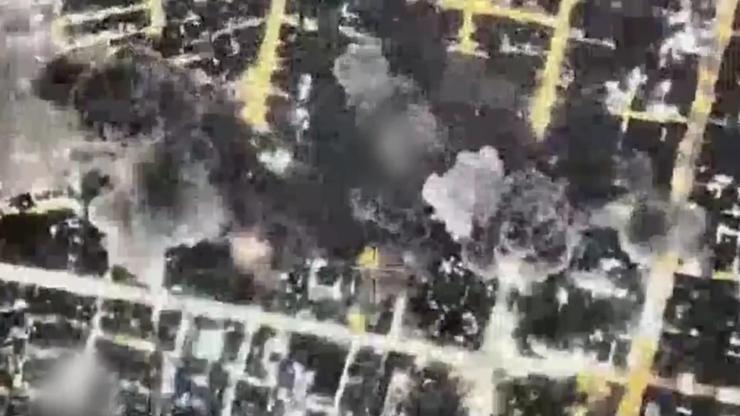 SON DAKİKA... Görüntüler paylaşıldı: Hamaneyin konutu böyle vuruldu