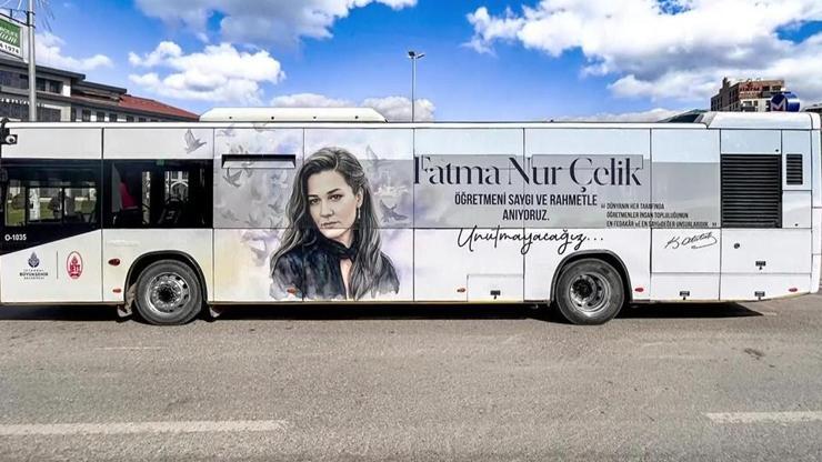 İETTden Fatma Nur öğretmen için hatıra otobüsü