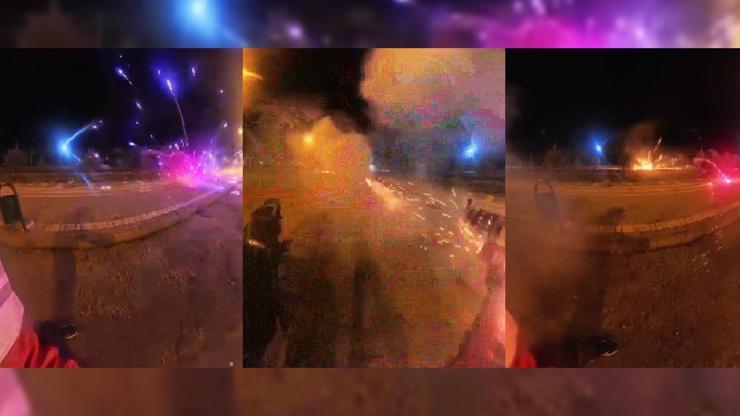 Diyarbakır’da tehlikeli şaka: Havai fişek attı