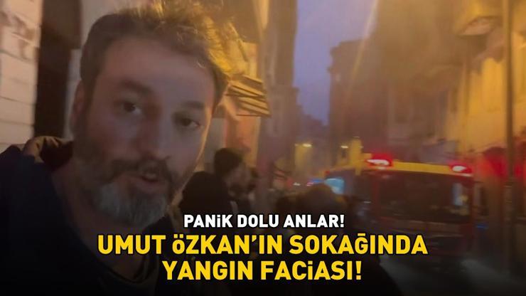 Panik dolu anlar! Ufuk Özkan'ın kardeşi Umut Özkan'ın sokağında yangın faciası!