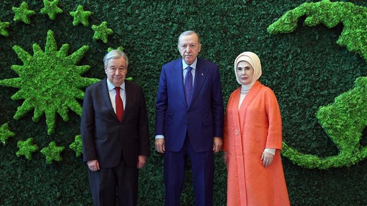 Emine Erdoğan'dan BM Genel Sekreteri Guterres'e verilen ödüle ilişkin videolu paylaşım