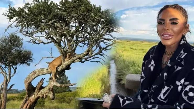 Süreyya Yalçın safaride de tarzından ödün vermedi Kenya tatilinden dikkat çeken kareler
