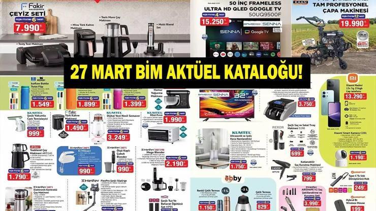 BİM 27 Mart 2026 Aktüel Kataloğu Yayında Bu Hafta BİMde Hangi Ürünler İndirimde Fakir Çeyiz Seti, Yemek Takımı, Elektronik Ürünler Raflarda