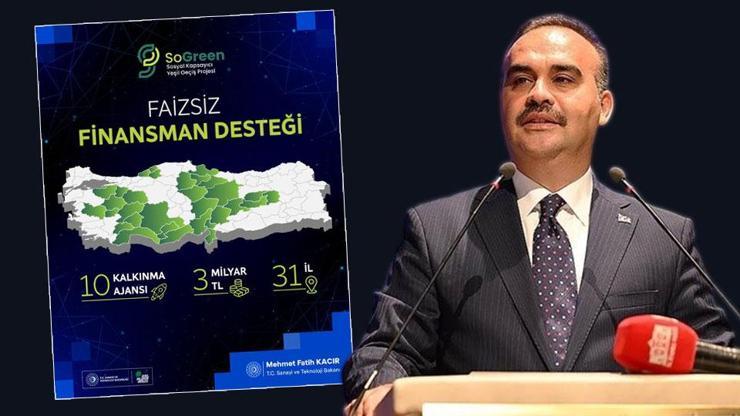  3 milyar TL'lik faizsiz finansman desteği