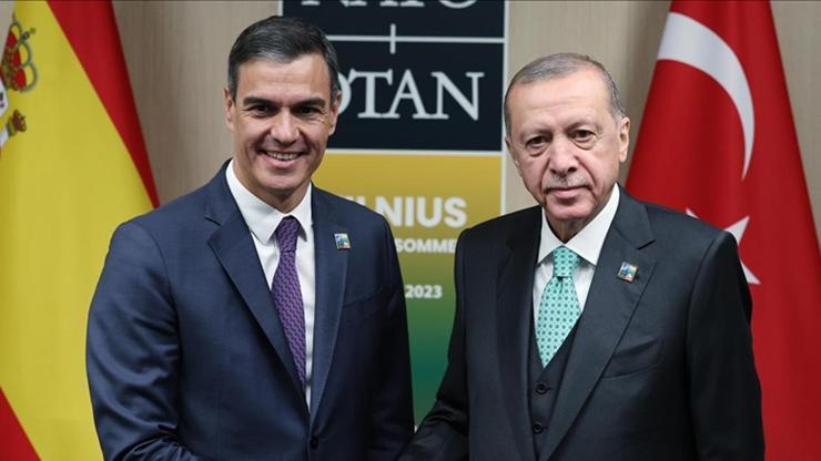 SON DAKİKA | Cumhurbaşkanı Erdoğan, Pedro Sanchez ile görüştü