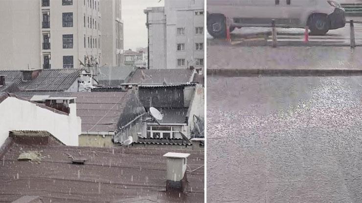 SON DAKİKA... İstanbulda dolu sürprizi