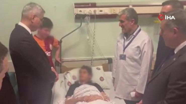 Bakanlar yaralı öğrencileri ziyaret etti