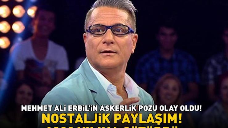Nostaljik paylaşım Mehmet Ali Erbilin askerlik pozu olay oldu 1983 yılına götürdü