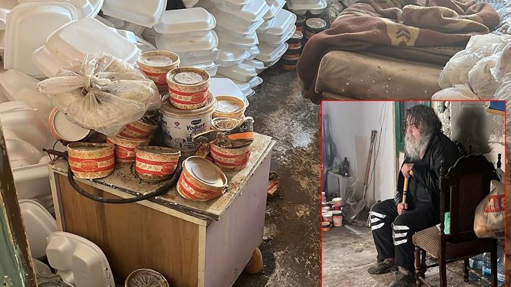 Kötü koku belediyeyi harekete geçirdi 1 yıldır çöp evde yaşadığı ortaya çıktı
