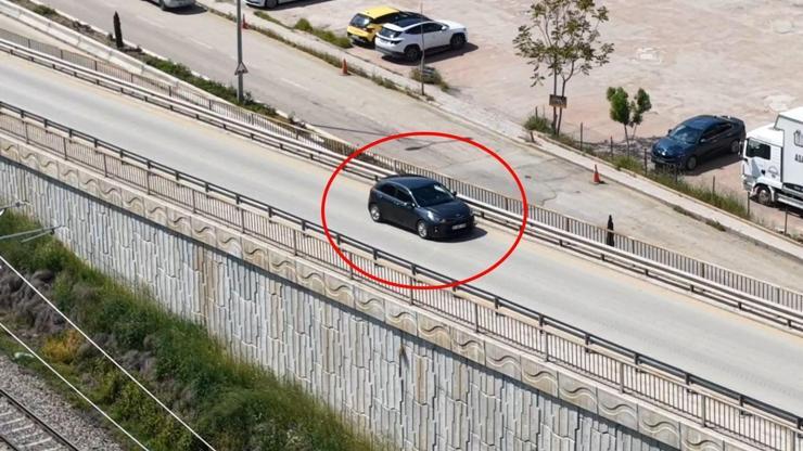 Uyanık sürücü polisten kaçamadı 82 bin liralık geri vites