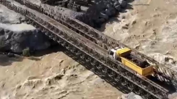 TSKnın yaptığı köprüden test geçişler yapıldı
