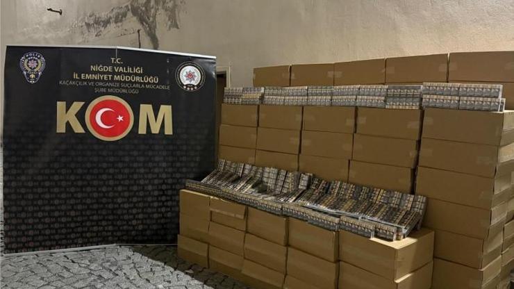 Niğde’de 50 bin paket kaçak sigara ele geçirildi