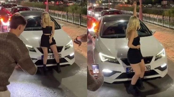 Görüntüler Sakaryadan Hiçbir şeyi umursamadı: Emniyet inceleme başlattı