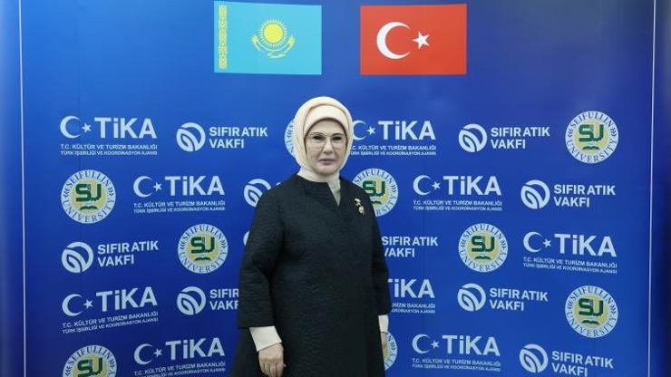 Emine Erdoğan, Kazakistan'da Sıfır Atık Eğitim Laboratuvarı'nın açılışını yaptı