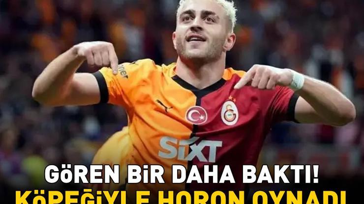 Gören bir daha baktı Galatasarayın yıldızı Barış Alper Yılmaz’dan köpeği ile horon şov
