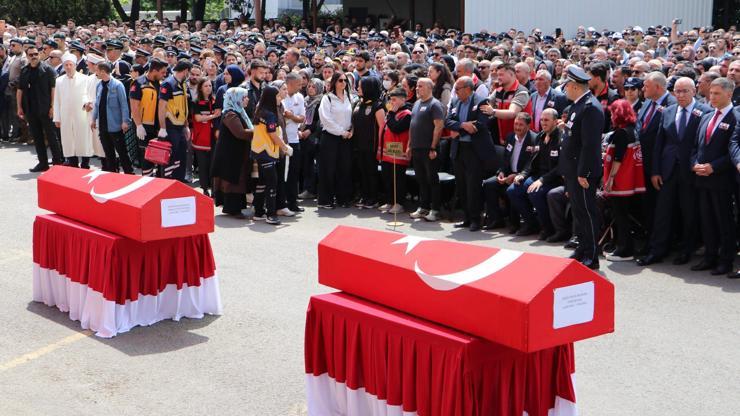 2 polis memuru son yolculuğuna uğurlandı...