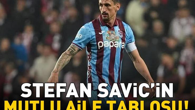 Trabzonsporun yıldızı Stefan Savicin mutlu aile tablosu Eşiyle olan pozuna yorum yağdı
